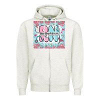 Oatmeal Heather registered nurse rn Zipper Hoodie - MaliasSmallBusiness