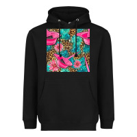 Black Hairdresser Hair Color Mixing Bowl And Dye Brush With Flowers And Leop Heavyweight Hoodie - BundleAndBundleShop