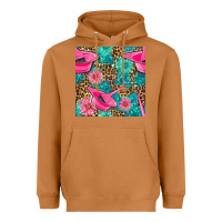 Meerkat Hairdresser Hair Color Mixing Bowl And Dye Brush With Flowers And Leop Heavyweight Hoodie - BundleAndBundleShop