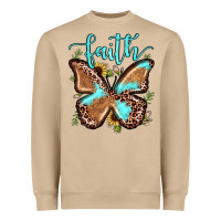 Faith Leopard Butterfly Heavyweight Sweatshirt | Teevron