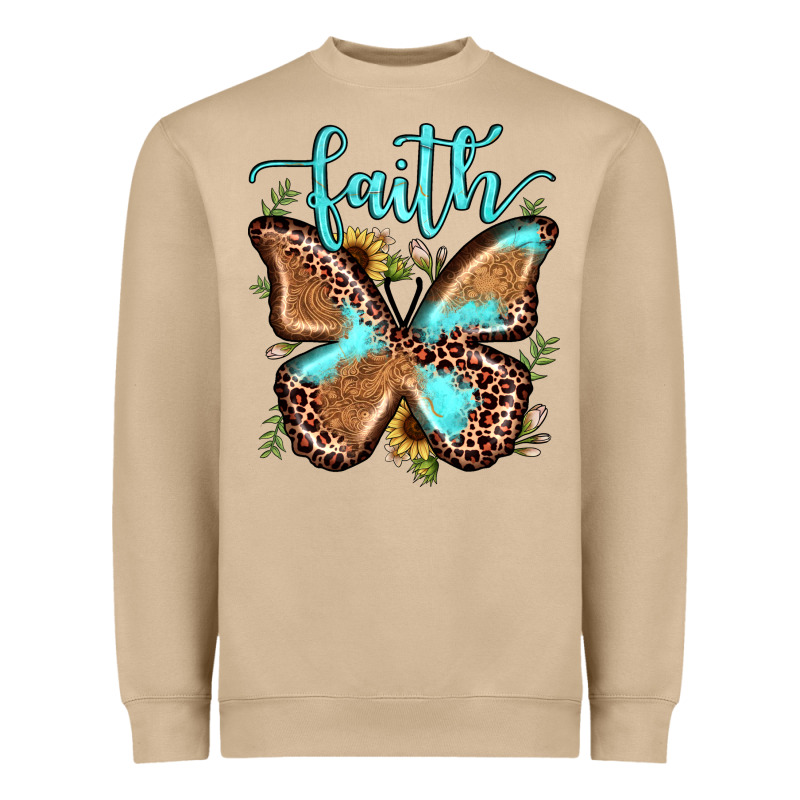 Faith Leopard Butterfly Heavyweight Sweatshirt by JahusDesignShop | Teevron