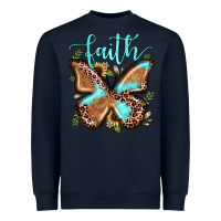Navy faith leopard butterfly Heavyweight Sweatshirt - JahusDesignShop