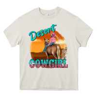 Cream desert cowgirl Heavy Core Tee - texasbilliewilder