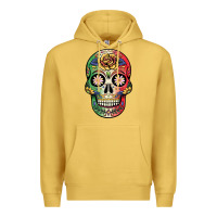 Antique Gold mexican skull Premium Hoodie - JahusDesignShop