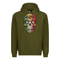 Army Green mexican skull Premium Hoodie - JahusDesignShop