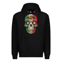 Black mexican skull Premium Hoodie - JahusDesignShop