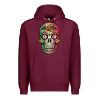 Burgundy mexican skull Premium Hoodie - JahusDesignShop