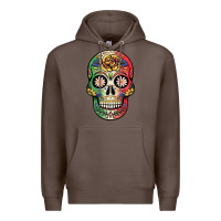 Coffee mexican skull Premium Hoodie - JahusDesignShop