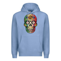 Colony Blue mexican skull Premium Hoodie - JahusDesignShop