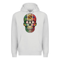 Dove Grey mexican skull Premium Hoodie - JahusDesignShop