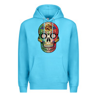 Ocean Blue mexican skull Premium Hoodie - JahusDesignShop