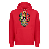 Red mexican skull Premium Hoodie - JahusDesignShop