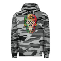 Slate Camo mexican skull Premium Hoodie - JahusDesignShop