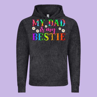 My Dad Is My Bestie Vintage Hoodie Designed By Hra Design Shop