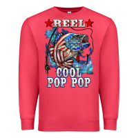 Cardinal reel cool pop pop american flag bass Premium Sweatshirt - LillyAllenDesigns
