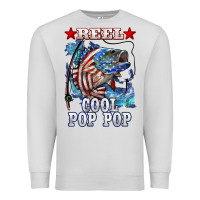 Dove Grey reel cool pop pop american flag bass Premium Sweatshirt - LillyAllenDesigns