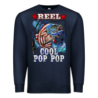 Navy reel cool pop pop american flag bass Premium Sweatshirt - LillyAllenDesigns