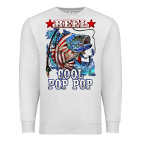 Oatmeal Heather reel cool pop pop american flag bass Premium Sweatshirt - LillyAllenDesigns