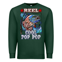 Sports Green reel cool pop pop american flag bass Premium Sweatshirt - LillyAllenDesigns