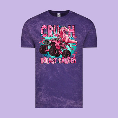 Crush Breast Cancer Vintage Tee Designed By Adodesignshop