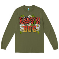 Army Green ladybug love bug Long Sleeve Tee - BarkalooDesign