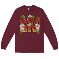 Burgundy ladybug love bug Long Sleeve Tee - BarkalooDesign