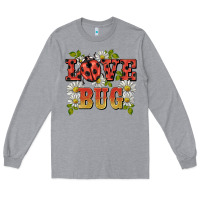Heather Grey ladybug love bug Long Sleeve Tee - BarkalooDesign