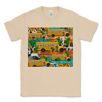 Mushroom school bus cactus sunflower Classic Tee - Artiststas
