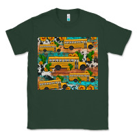 Sports Green school bus cactus sunflower Classic Tee - Artiststas