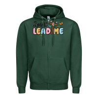 Sports Green spirit lead me Zipper Hoodie - MaliasSmallBusiness