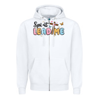White spirit lead me Zipper Hoodie - MaliasSmallBusiness