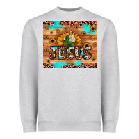 Heather Grey jesus san judas Heavyweight Sweatshirt - JahusDesignShop