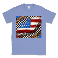Colony Blue American flag and race flag Classic Tee - AdoDesignShop