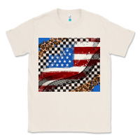 Natural American flag and race flag Classic Tee - AdoDesignShop
