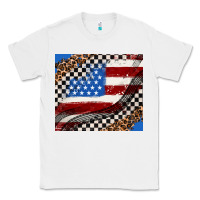 White American flag and race flag Classic Tee - AdoDesignShop