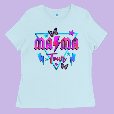 Mama Tour Front Ladies Tee Designed By Jahusdesignshop