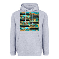 Heather Grey Hairdresser Parting Comb With Leopard And Glitter Seamless Pattern Bbs Heavyweight Hoodie - BundleAndBundleShop