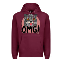 Burgundy omg cat Premium Hoodie - Bettercallsaul