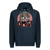 Navy omg cat Premium Hoodie - Bettercallsaul