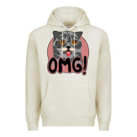 Oatmeal Heather omg cat Premium Hoodie - Bettercallsaul