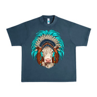 Midnight Navy hereford indian headdress Urban Heavy Tee - JahusDesignShop