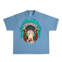 Pebble Blue hereford indian headdress Urban Heavy Tee - JahusDesignShop