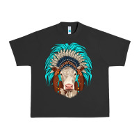 Pigment Black hereford indian headdress Urban Heavy Tee - JahusDesignShop