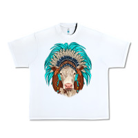 White hereford indian headdress Urban Heavy Tee - JahusDesignShop