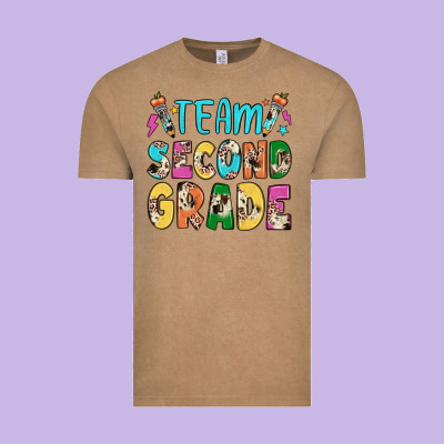 Team Second Grade Vintage Tee Designed By Jahusdesignshop