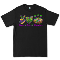 Black Peace Love King Cake Premium Tee - RanaPortraitStore