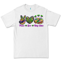 White Peace Love King Cake Premium Tee - RanaPortraitStore