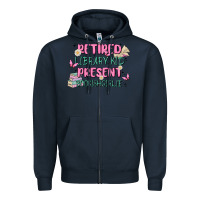 Retired Library Kid Present Bookish Girlie Zipper Hoodie | Teevron