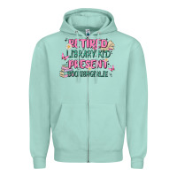 Seafoam retired library kid present bookish girlie Zipper Hoodie - MaliasSmallBusiness
