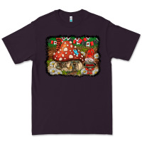 Plum welcome ladybug gnome background Premium Tee - BarkalooDesign